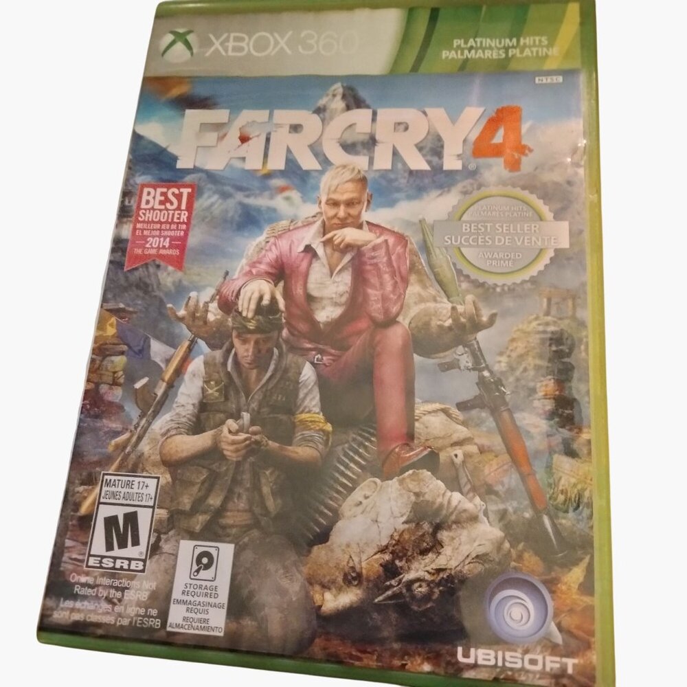 Far Cry 4 Xbox 360 Empty Game case Liner Art Platinum Hits Edition Ubisoft